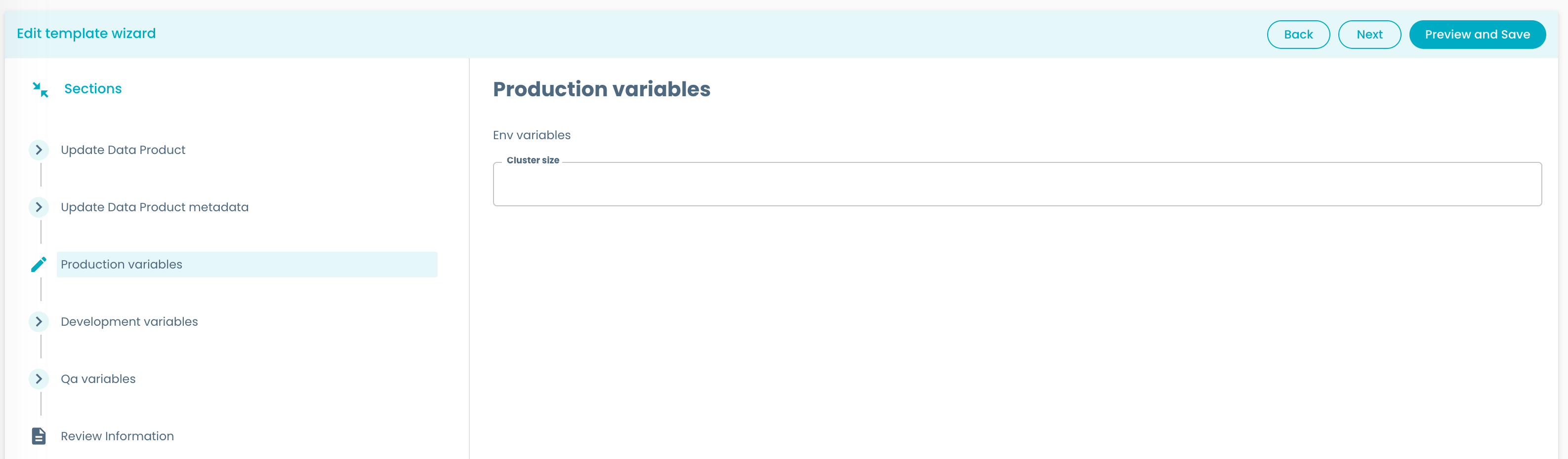 Production Env step